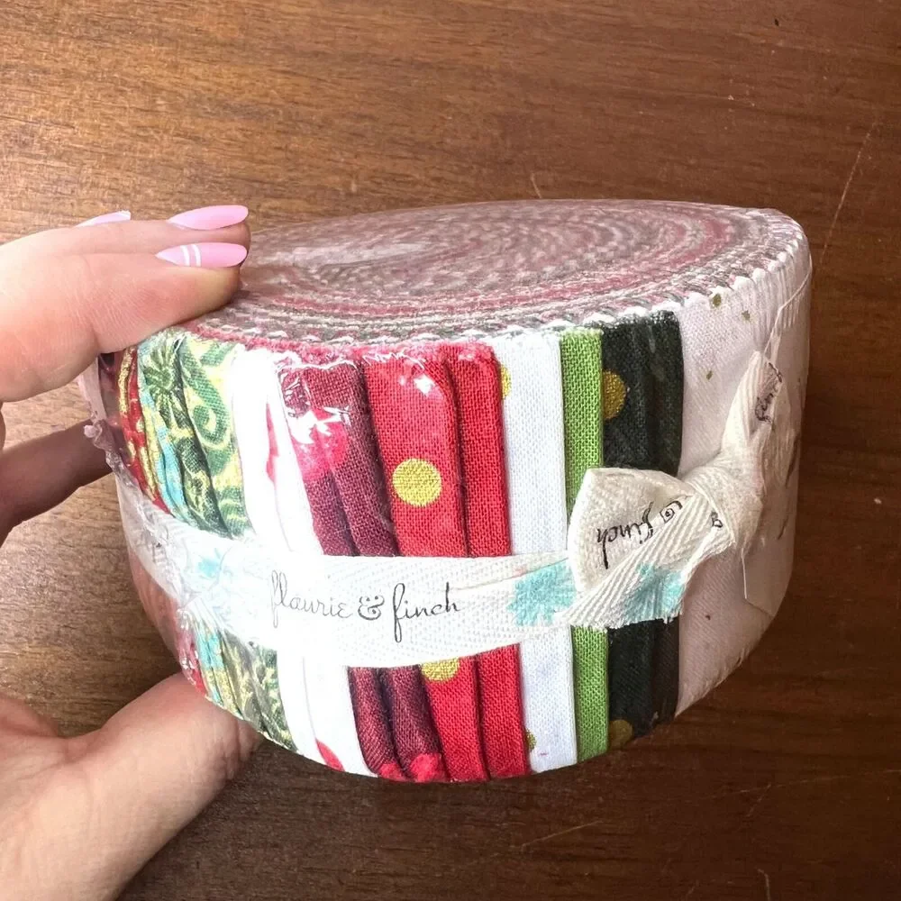 RJR Pixie Strips Jelly Roll Quilting Fabrics Flaurie and Finch Christmas Print